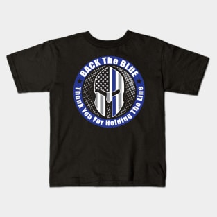 Back the Blue Spartan Kids T-Shirt